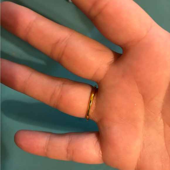 Radiant Synthetic Opal Ring with Gold Band - Picture 7 of 7